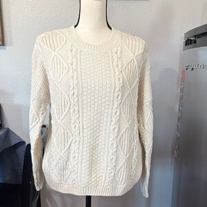 Topshop Women’s Size 6 Cream Large Knit Sweater